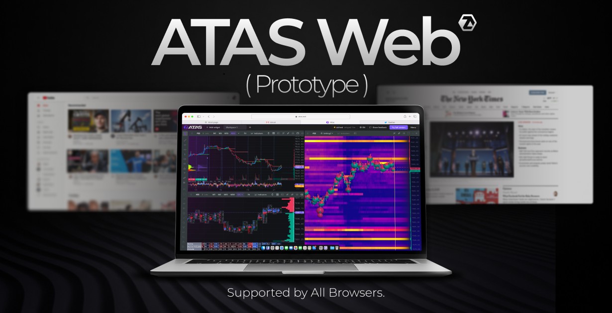 ATAS Web Version prototype running in a browser on a laptop